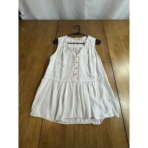 Anthropologie Holding Horses Top White With Red Trim Sleeveless Size 6 Cute!